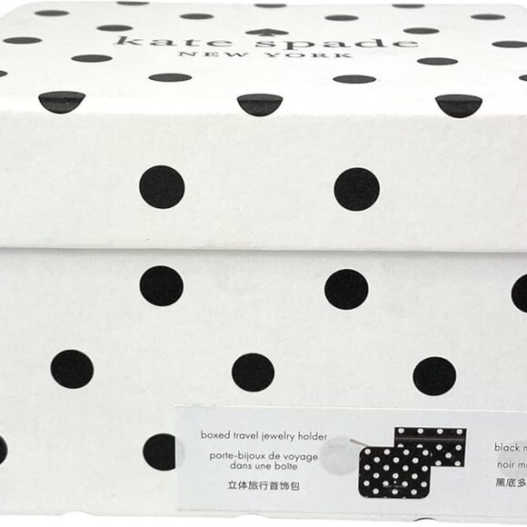 NWT Kate Spade Cheers Travel Jewelry Holder Black Multi Giftable Case - Picture 10 of 15
